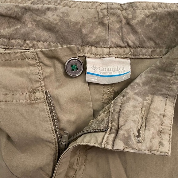 Columbia Tan Mid Rise Shorts Pockets Brown Tan Neutral 6 - Picture 3 of 14